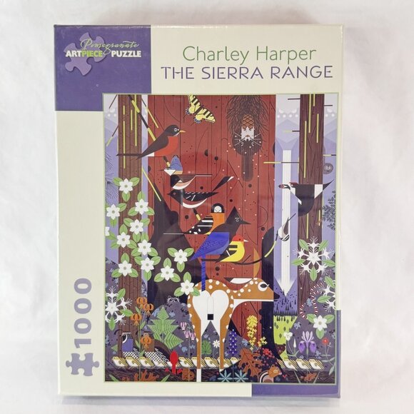 NEW Charley Harper Jigsaw Puzzle 1000 Piece The Sierra Range Pomegranate Sealed - Picture 1 of 8